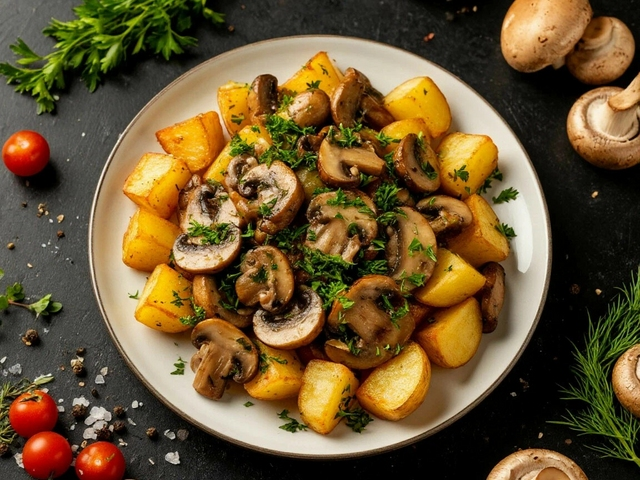 Картофель с грибами — фото